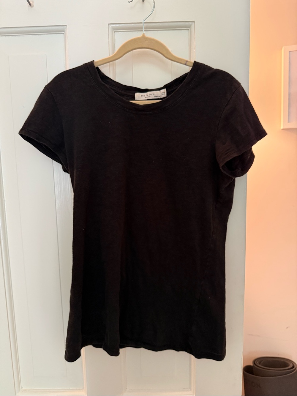 rag & bone black short-sleeve crew tee